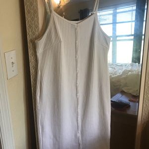 Rainbow Shop white extreme stretch maxi/bodycon dress. Size 1x.